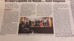 Scuola secondaria di I grado di Cosoleto - Natale in casa Cupiello presentata a Delianuova